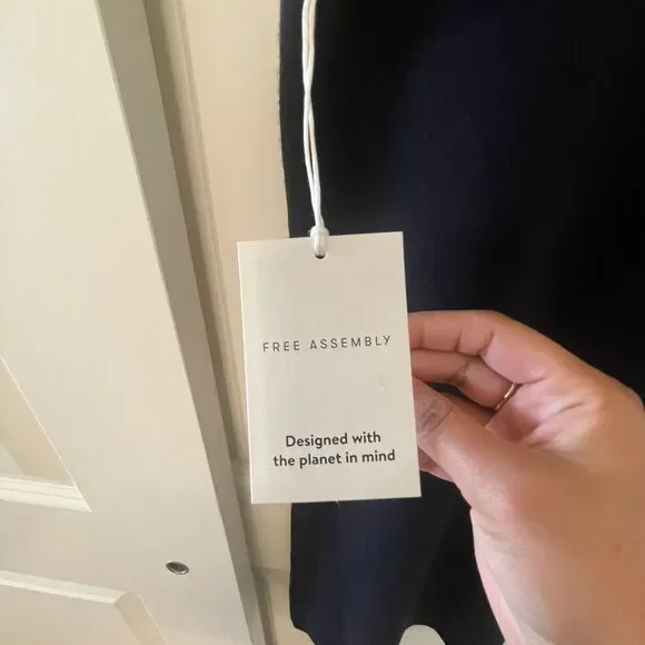 NWT Free Assembly Women's Sleeveless Floral Jacquard Mini Sweater Dress Size L - Picture 5 of 9